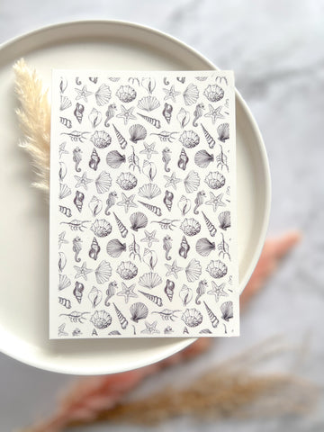 1 Sheet, Approx 13x90cm, Sea Life Print Water Decal Image Transfer for Polymer Clay / Ceramics